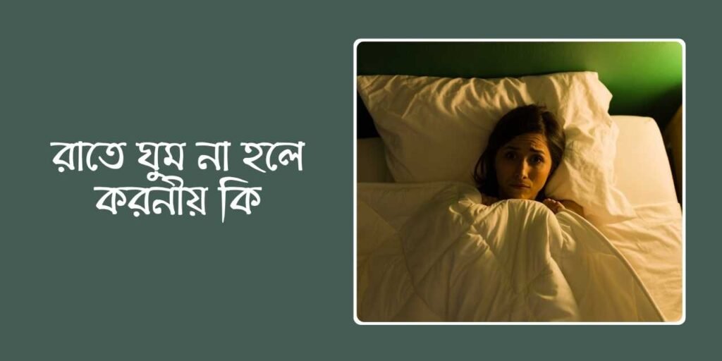 রাতে ঘুম না হলে করনীয় কি